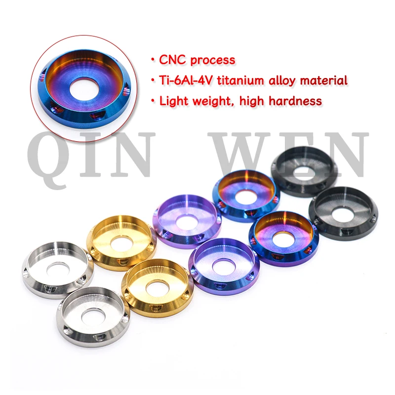 TC4 titanium alloy gasket disc head step gasket M6M8 electric motorcycle modification decorative gasket