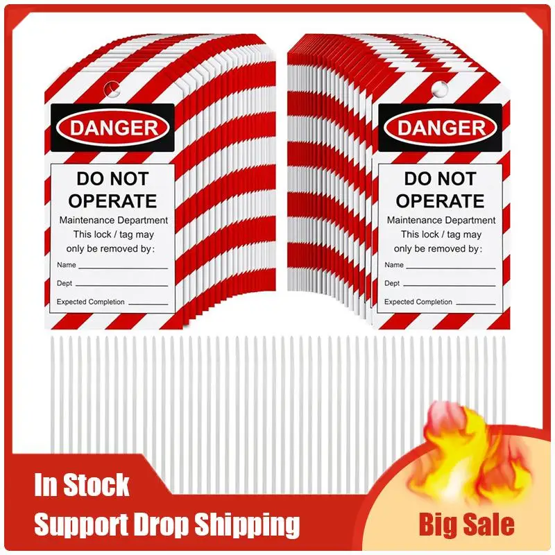 

A70U New Pack Of 50PCS 'Do Not Operate' Lockout Tagout Tags With Zip Ties For Machine Maintenance