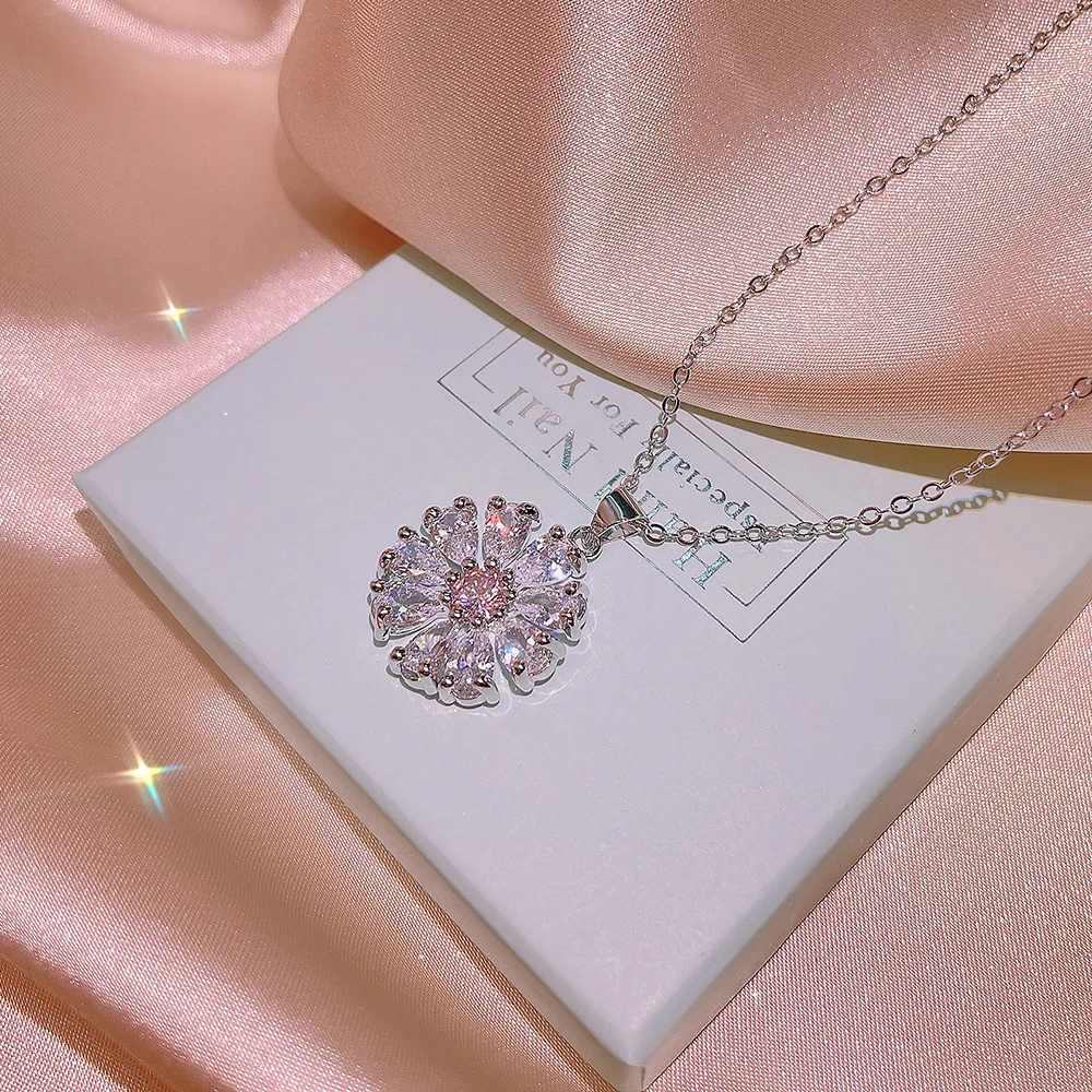 925 Sterling Silver High Quality Fashion Snow Flower White Zircon Jewelry Set Wedding Birthday Party Jewelry Gifts
