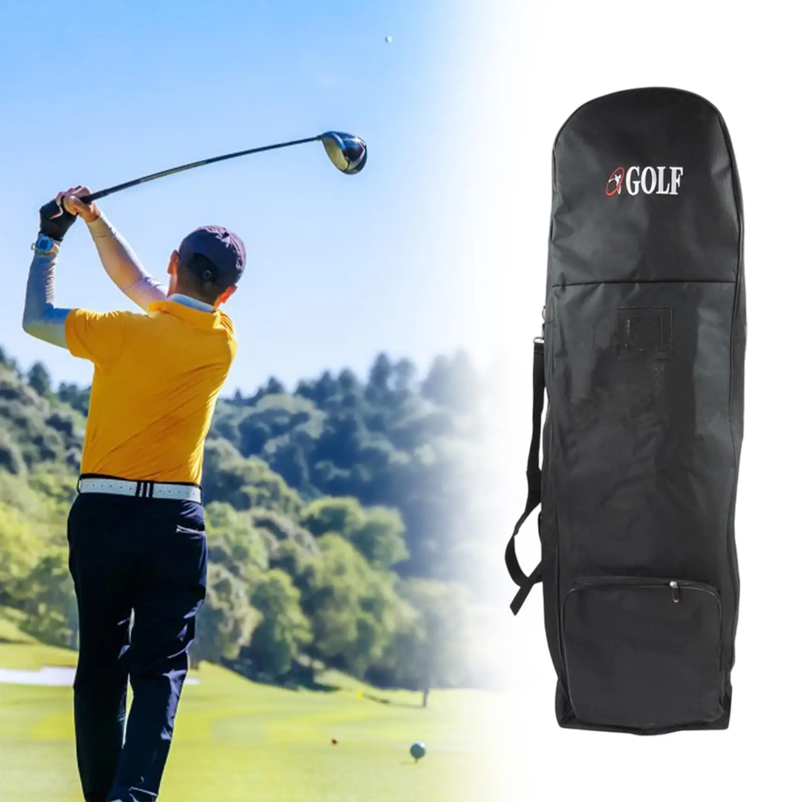 

Golf Travel Bag Heavy Duty Golf Aviation Bag Large Capacity Golf Luggage Bag