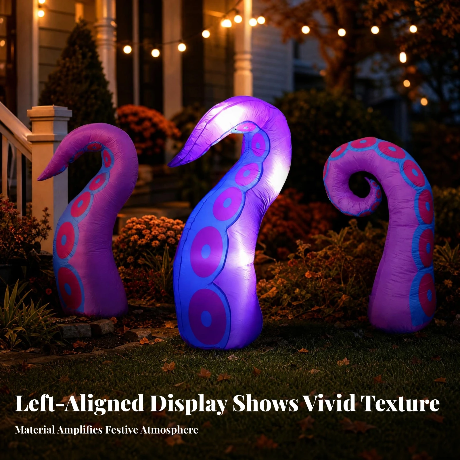 3 Pieces Inflatable Cephalopod Tentacle Curved Cephalopod Tentacle Decoration Waterproof Easy Setup