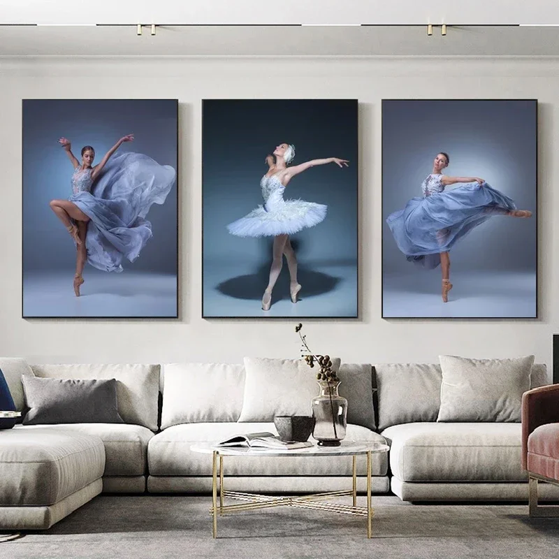 الرقص الحديث النقي الباليه جدار الفن الحد الأدنى طباعة قماش اللوحة الملصقات لغرفة المعيشة ديكور المنزل الحديث