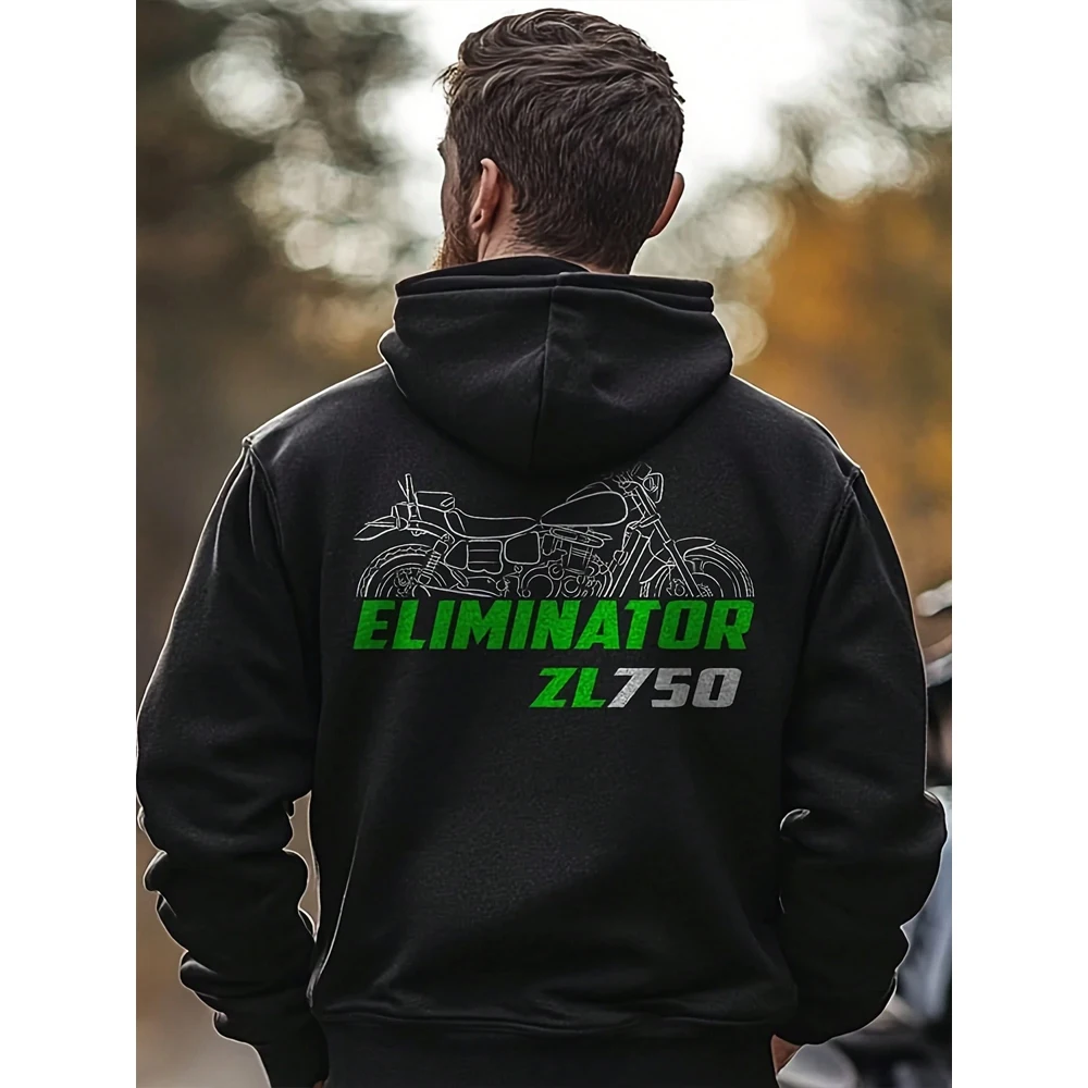 

Новинка 2025 года, мужская толстовка в стиле Kawasaki ZL750 Eliminator-мотоциклетная хит продаж, свободная толстовка для гонщиков, спортивный костюм, одежда