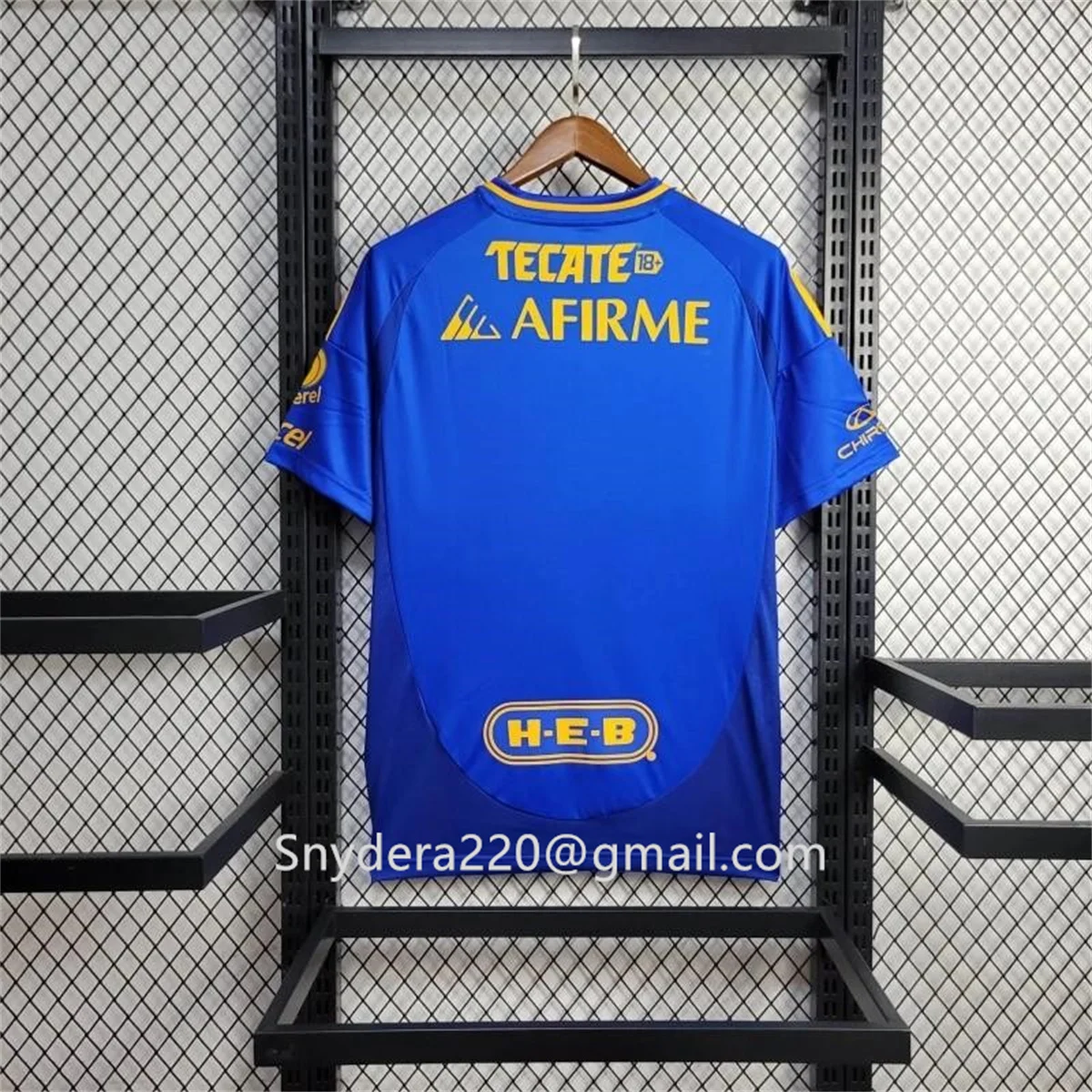 2024/25 Tigres de la UANL Away Azul Roupas de Secagem Rápida Camisa Futbol de Treinamento Masculino