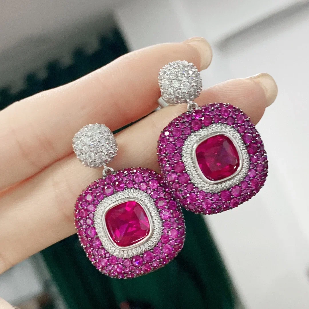 

Женские серьги-подвески из серебра 925 пробы, 25 х36 мм