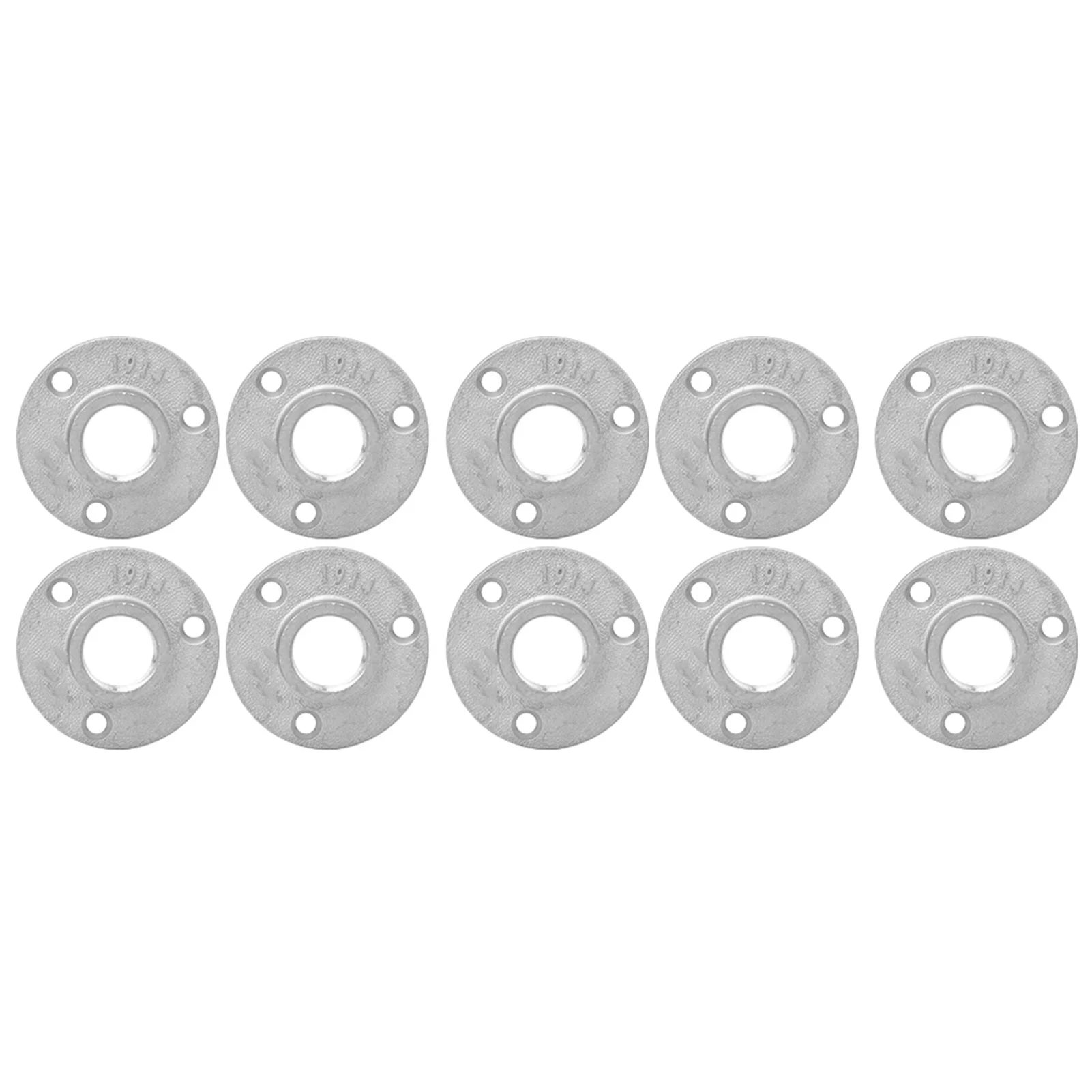 10PCS DN20 3-Holes Flange Base Pipe Fittings Aluminum Alloy Threaded Shelf Fixing Base