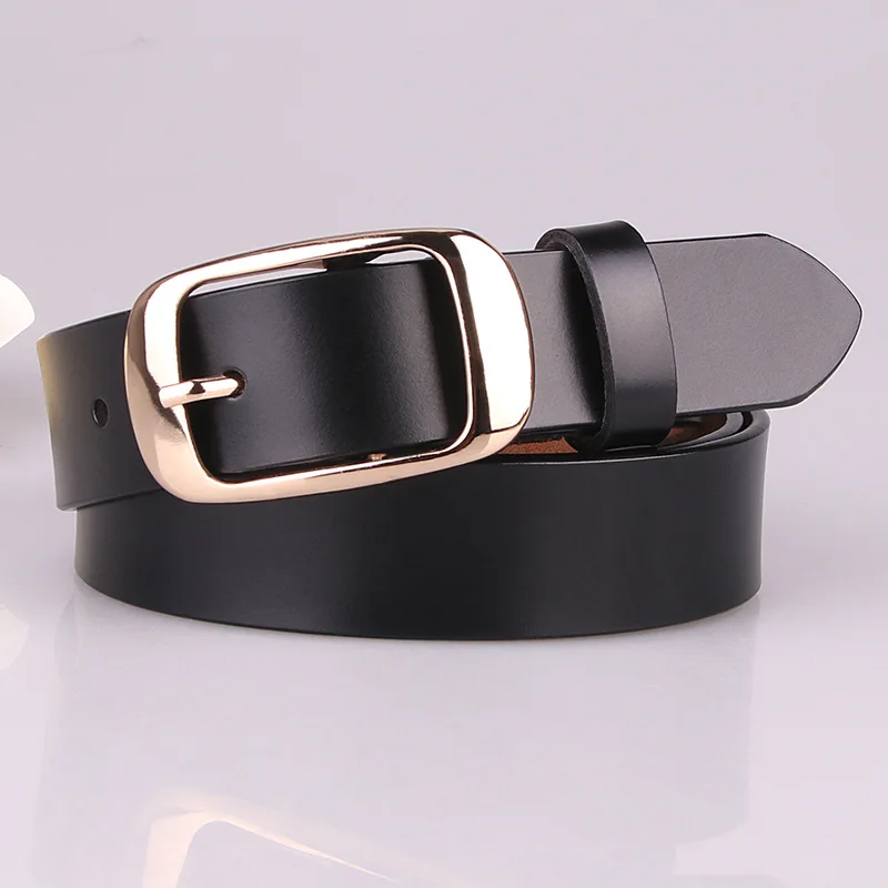 Hot Selling Ladies genuine  Belt Cowhide Simple Women Belt Black White Brown And Red 2.8*105cm Designer Belts