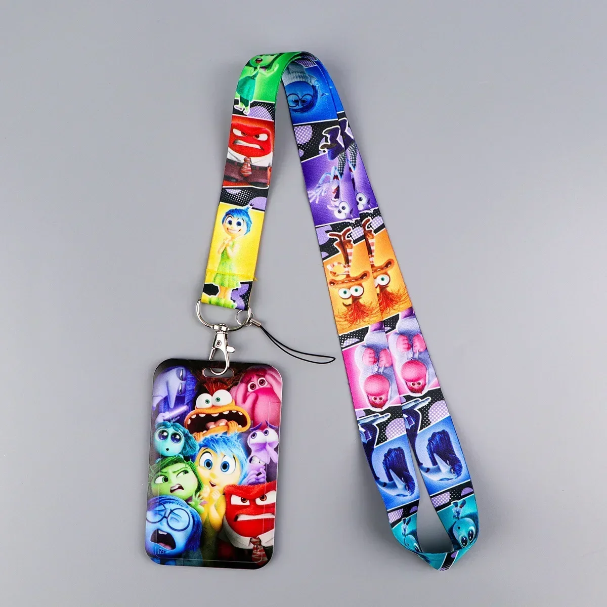 Disney Inside Out 2 Card Protective Case with Lanyards Credential Holder Key Neck Strap Badge Gym Keychain Pendant Kids Gifts