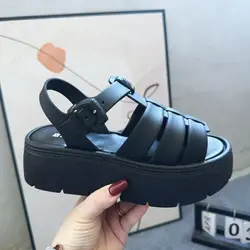 Mini Melissa Summer Women's Thick Sole Slippers Ladies Fashion Candy Color Jelly Sandals Indoor Outdoor Beach Shoes Female