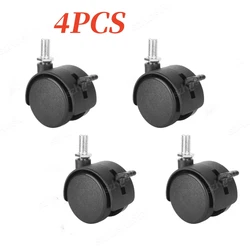 4 Pcs/lot Swivel Stem Caster Wheels 1.5'' Furniture Wheel with Locking Brake Threaded Stem M8 for Furniture Table Cabinet Shelf