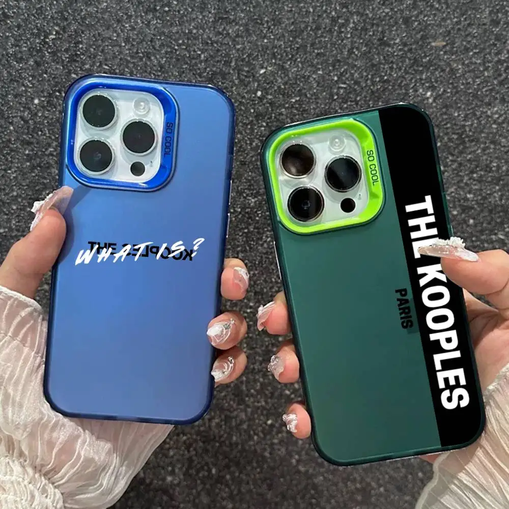 

Hot The K-Kooples Phone Case Laser Ripple Silver Silicone Case For iPhone 17 16 15 14 13 12 11 Pro Plus Max