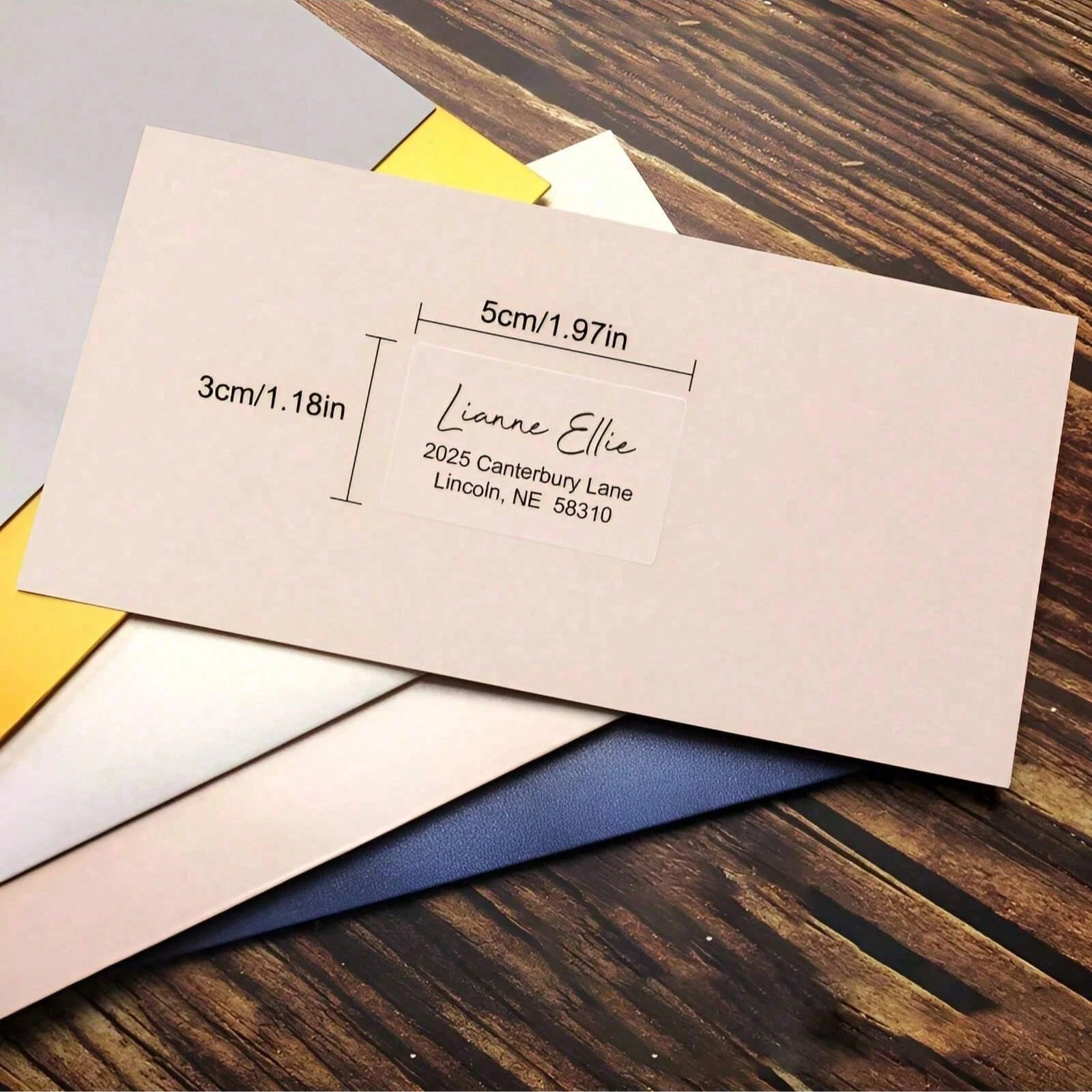 5*3CM Custom Transparent Waterproof Address Labels,Personalized Self-Adhesive Mailing Stickers For Invitation,Card,Business Mail