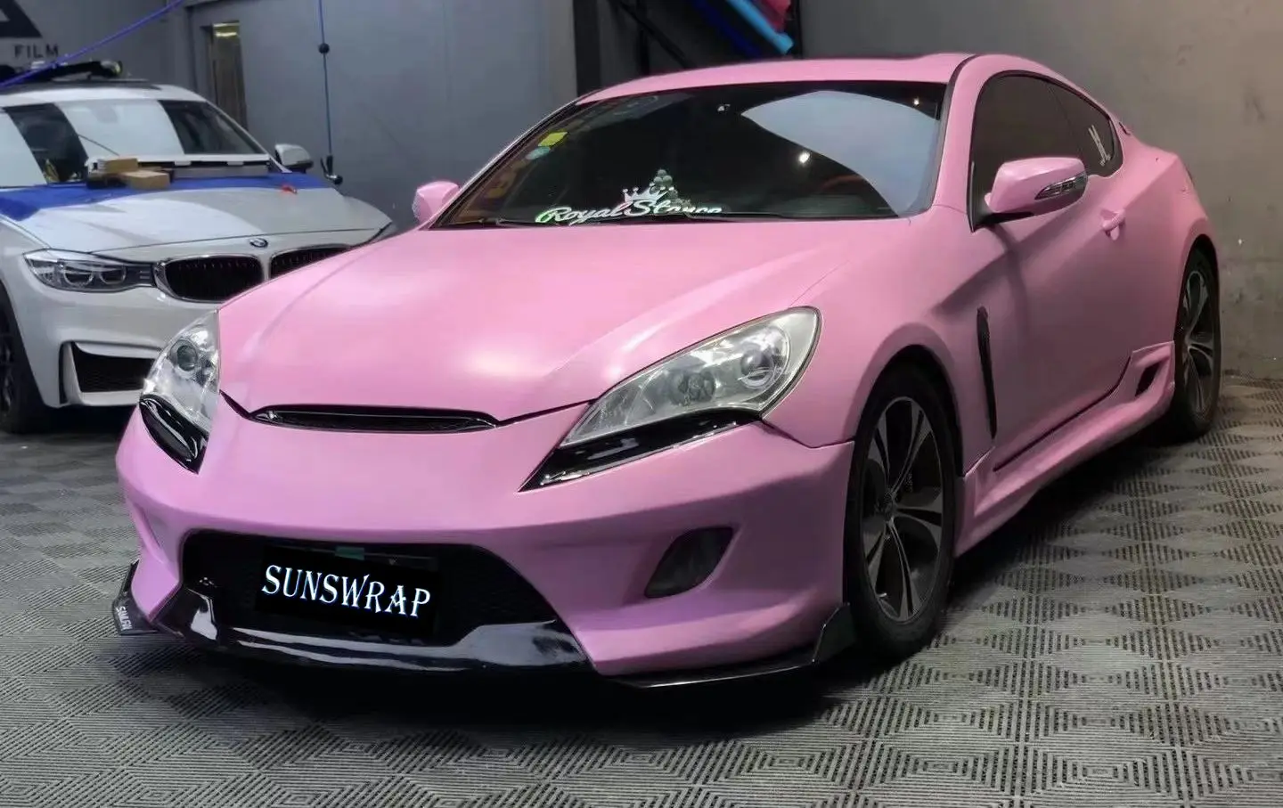 

Matte Pink Vinyl Foile Sticker Matt Car Wrapping Film Bubble Free Vehicle Wraps For Car Decoratration 5x59ft/Roll