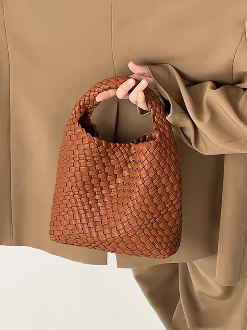 

Designer bag Luxury 2024 woman bag Brand New Product PU Small size hand-woven bucket bag High quality Women's handbag