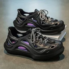 

Baotou Men's Sandals 2025 Summer New Personalized Fashion Sports Leisure Perforated Shoes High Quality EVA Anti slip Beach Shoes