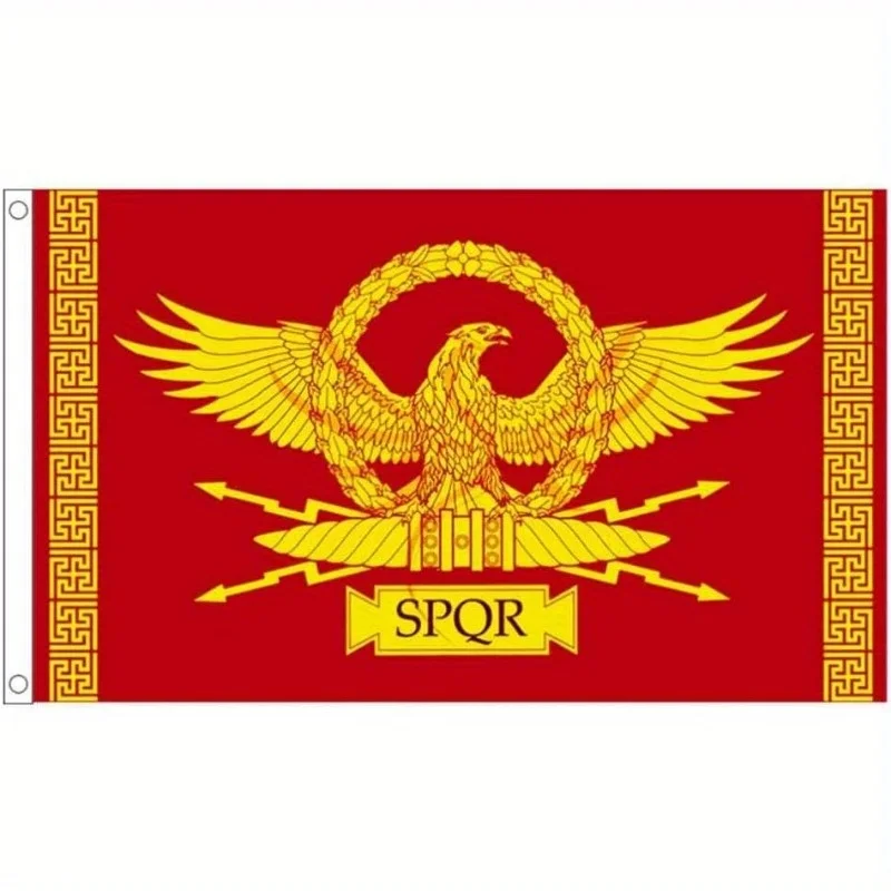 1pc Polyester Roman Empire Flag - Durable 90*150Cm (3X5Ft), Golden Eagle Design with Sword Print, Outdoor Decorative Flag
