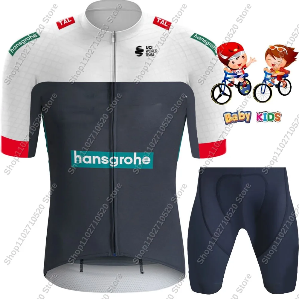 Kids Boraful Hansgrohe 2025 Slovenia Cycling Jersey Set Boys Girls Cycling Clothing Road Bike Shirts Suit Bicycle MTB Maillot