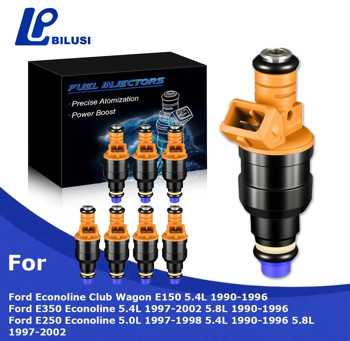 

Bilusi 0280150943 Fuel Injectors For Ford F150 1997-200 Mustang 1996-2004 F250/350 E150/250 For Lincoln Navigator 5.0L 5.4L 4.6L