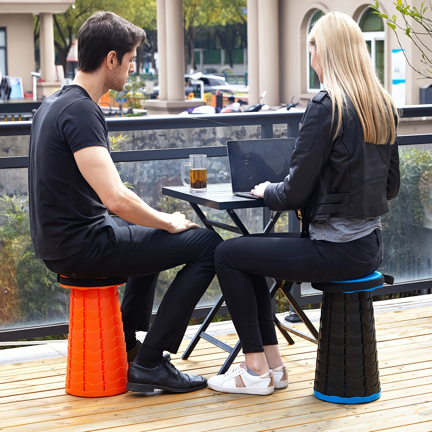 

Portable Folding Stool - Adjustable & Telescopic, Durable Plastic, Ideal For Outdoor Activities, Travel, And Fishing