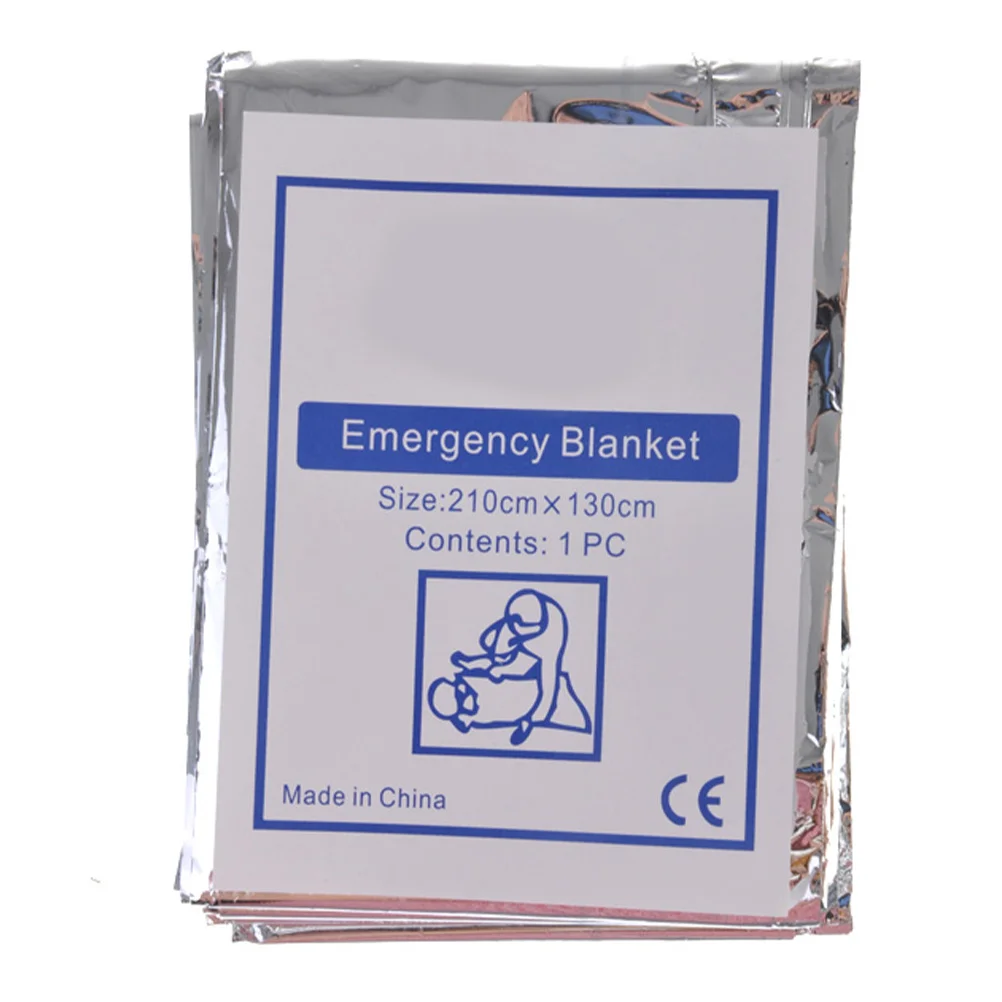 Outdoor Emergency Reflective Warm Blanket 210cm130cm Survival Insulation Waterproof Wind Rain Cold Protection Blanket