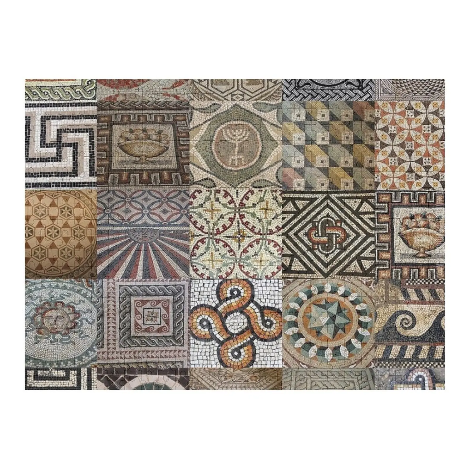 

Roman Mosaic Jigsaw Puzzle For Children Wooden Decor Paintings Personalized Baby Toy Puzzle