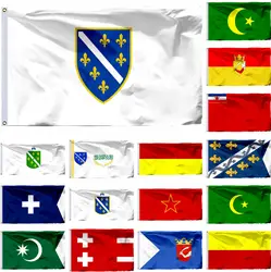 Bosnia And Herzegovina 1992 Flag Choice of Sizes:21X14CM/2X3ft/3X5ft Stjepan Vukčić CoA Element Kraljevina Bosna Steg Banner