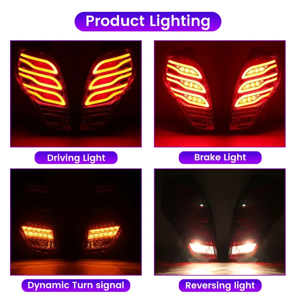 LED Tail Lights For Chevrolet Spark 2011-14 Sequential Turn Signal DRL Brake Reverse Plug And Play Car Rear Tail Light Assembly