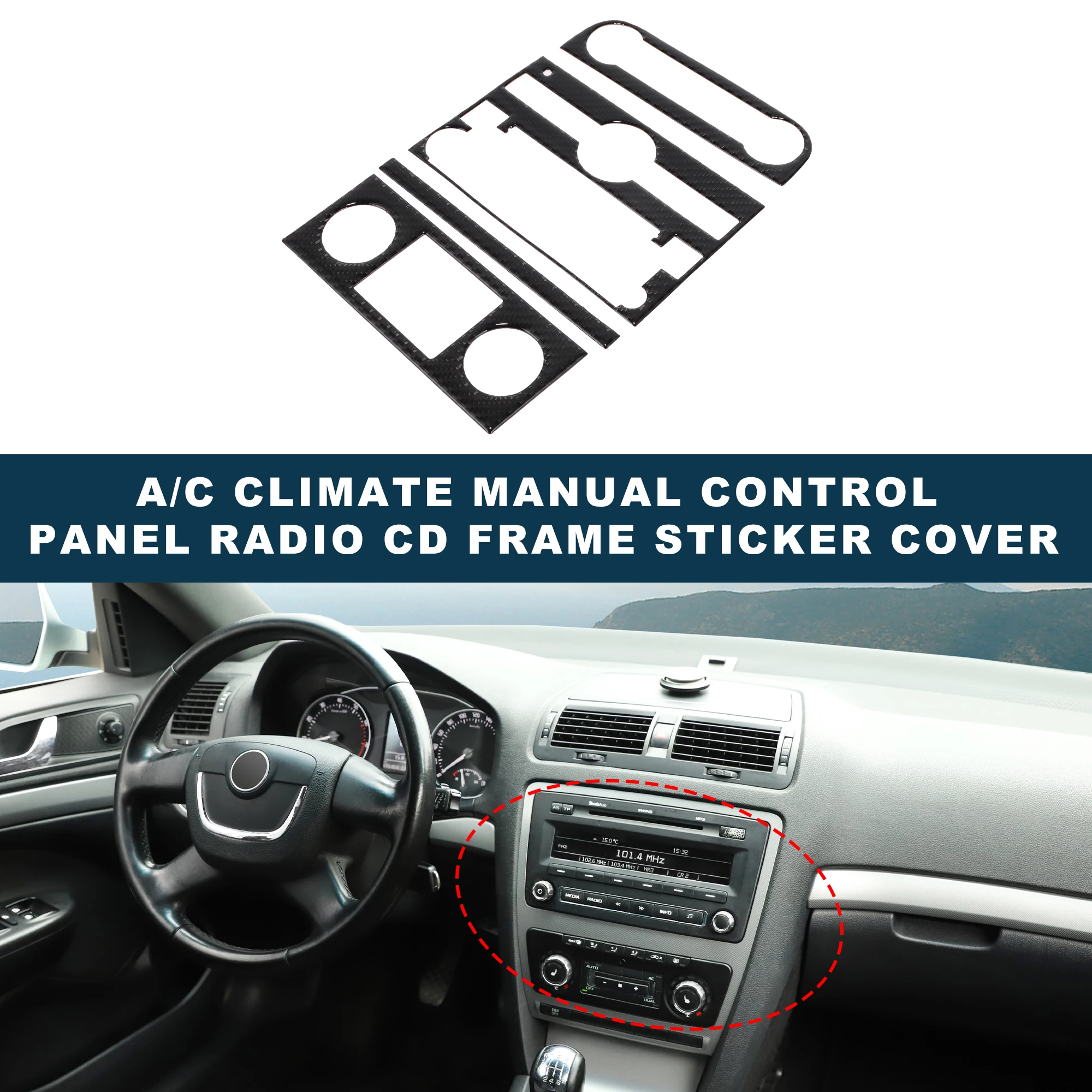 

UXCELL A/C Climate Manual Control Panel Radio CD Frame Sticker for Chevrolet Tahoe