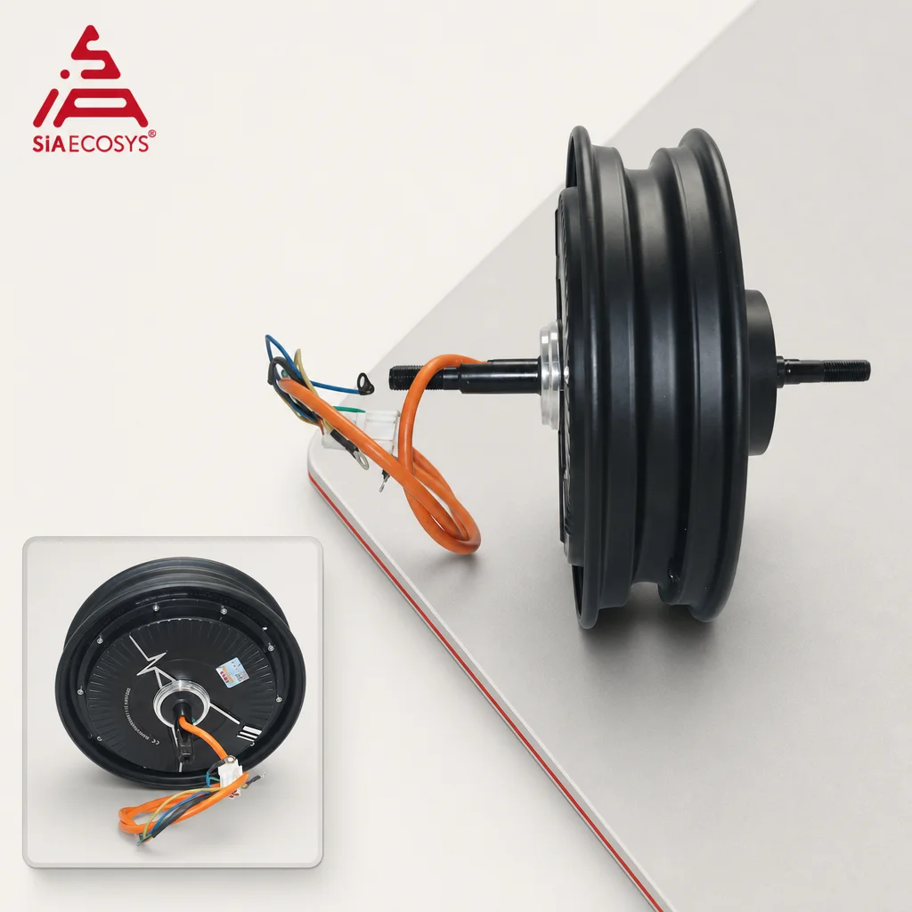 QSMOTOR QS212 10 Inch 800W 60V 27H In-Wheel Hub Motor for Electric Scooter Motorcycle Brushless Wheel Drive Conversion Kit