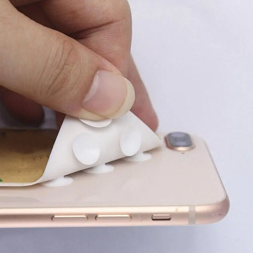 24 Square Universal Phone Suction Cup Wall Stand Mat Multifunctional Silicone Square Phone Single-Sided Case Anti-Slip Holder