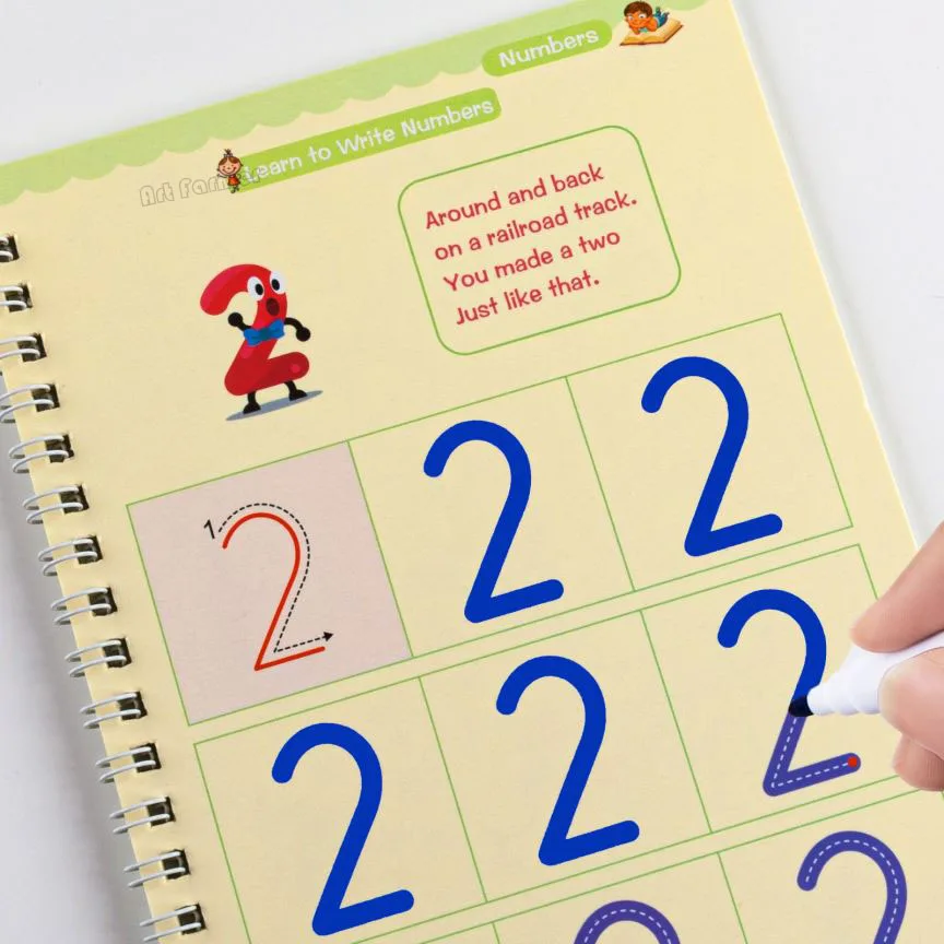 Magical Tracing Workbook Erasable Magic Books for Children Reusable Notebook Writing for Lettering Calligraphy Set Montessori