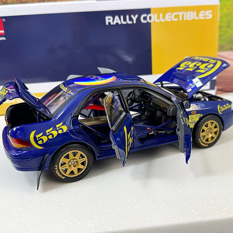 SunSatr 1:18 Subaru Impreza Impreza McRae 1995WRC Rally Alloy car model Collection gift