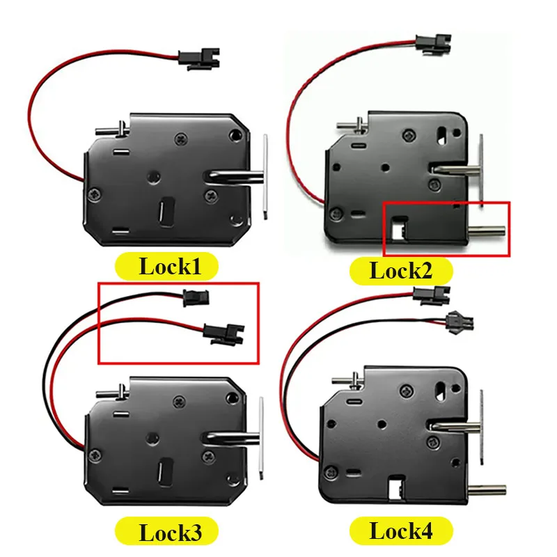 12V 2A Market Locker Electric Latch Magnetic Cabinet Lock Drawer Signal Feedback Auto open SM2P Connector Female Terminal