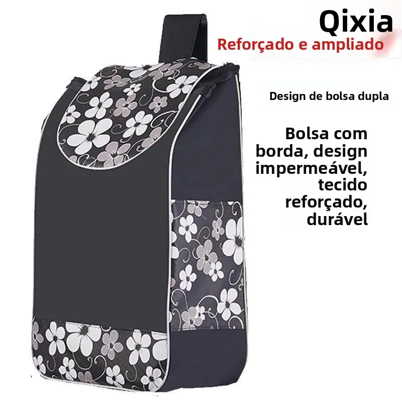 large-size-waterproof-shopping-cart-bag-thickened-oxford-cloth-bag-with-pull-rod-vegetable-shopping-cart-hand-pulled-truck