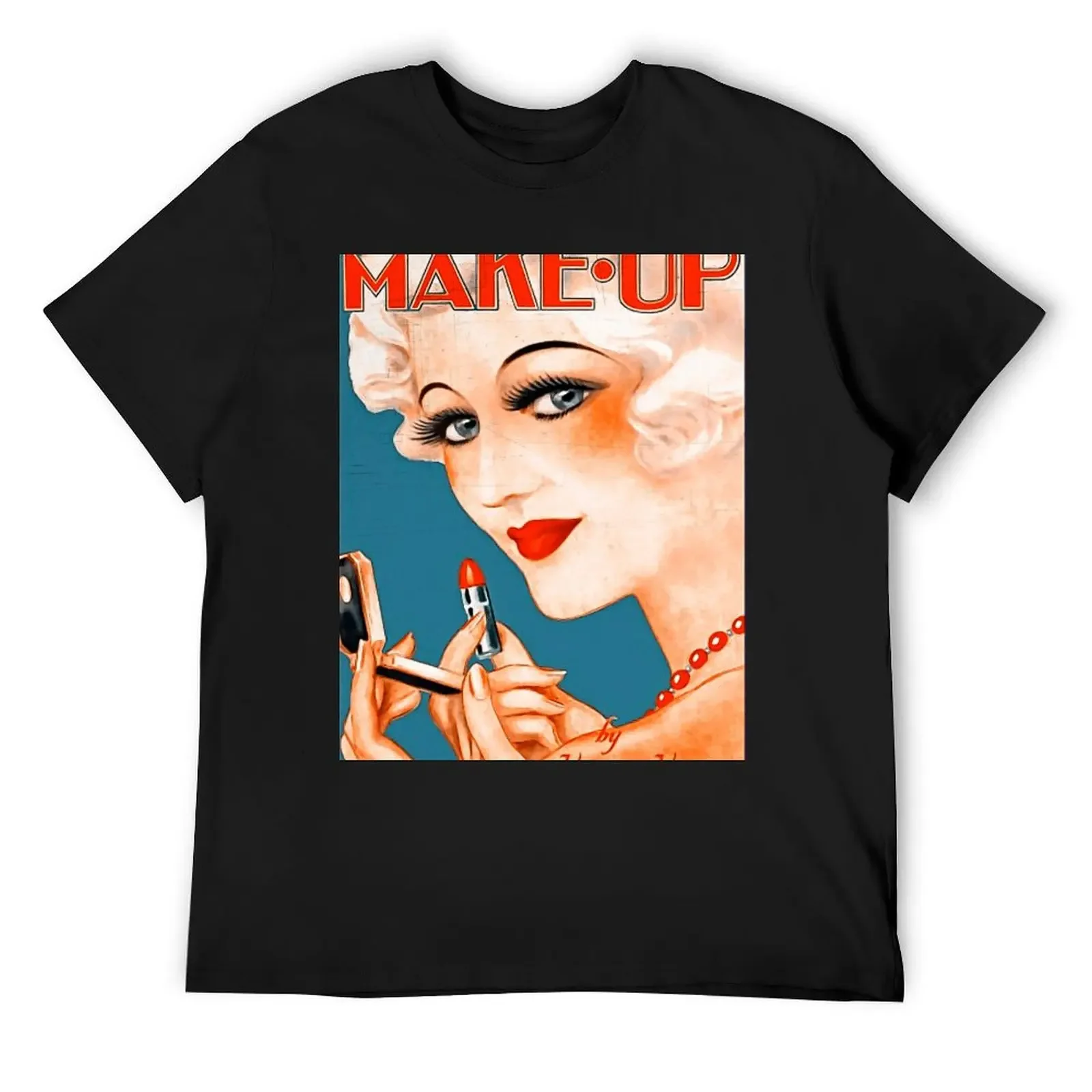 1920's Lipstick Ad. T-Shirt customs graphic t shirt vintage anime plus size clothes anime shirts men