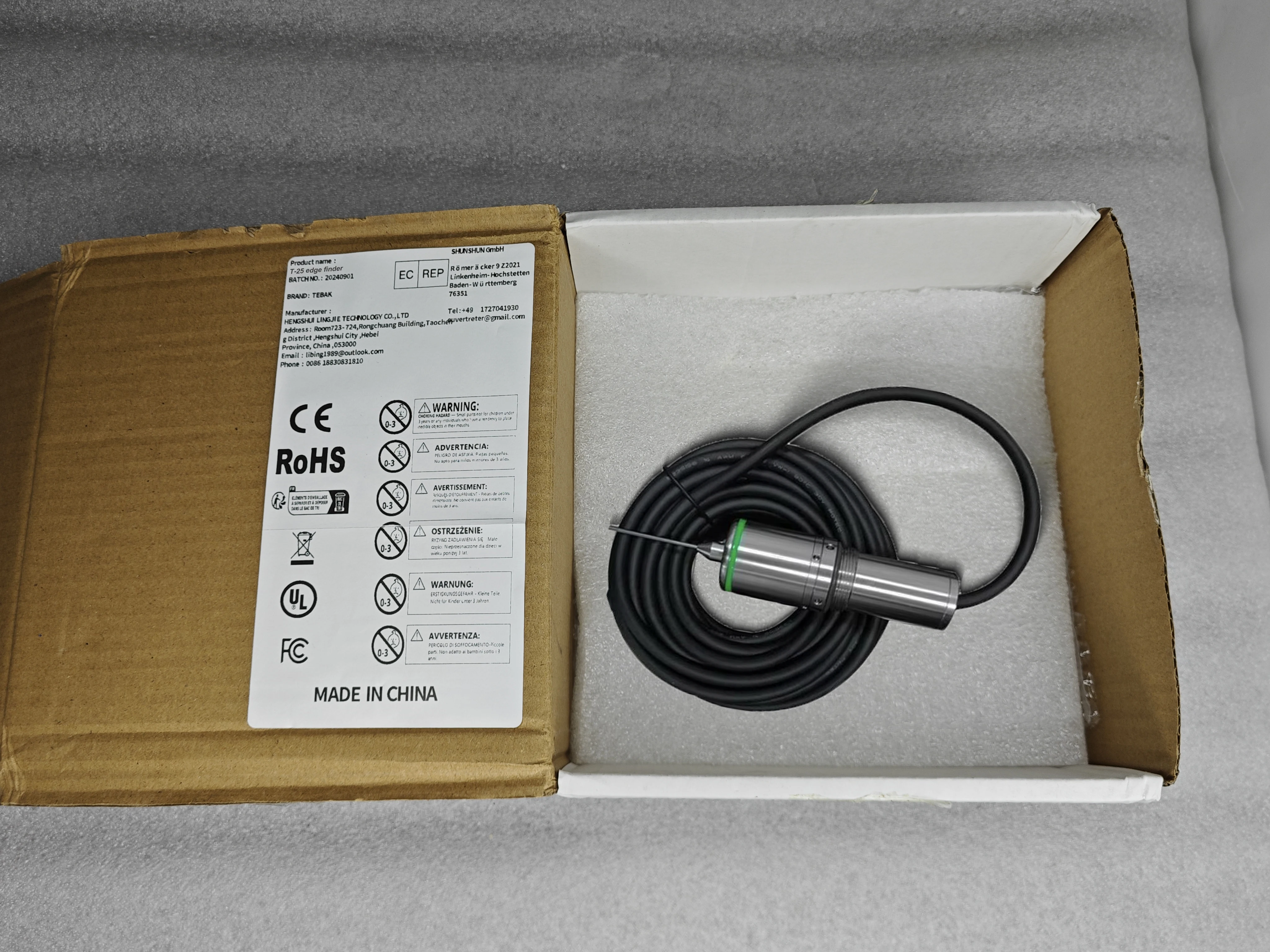 

New Cnc Three-coordinate Probe Center Rod 40mm 3d Photoelectric Edge Finder Probe Probe Center Rod With Steel Tungsten Probe