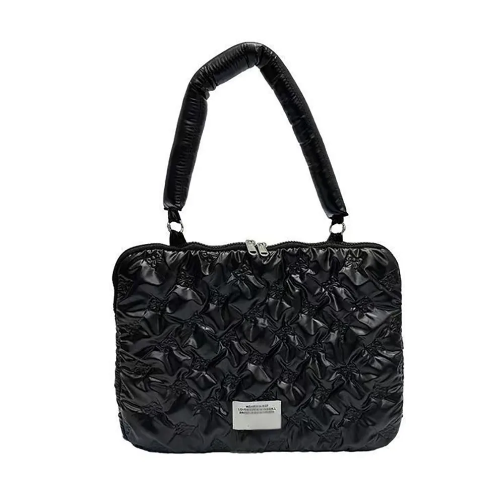 

Сумка для ноутбука из искусственной кожи, дорожный органайзер, сумка для хранения ноутбука с милым бантом, портативная сумка на плечо для компьютера для ноутбука 8 ~ 15 дюймов