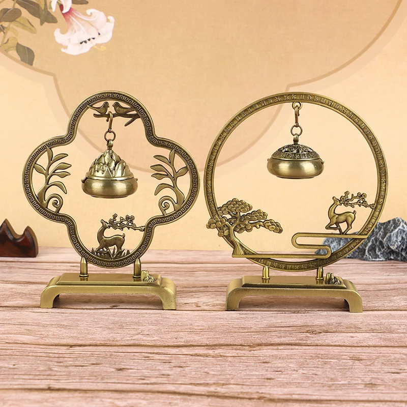 Creative Retro Hollow Out Hanging Incense Burner Holder Incense Diffuse Metal Incense Holder Home Living Room Decor