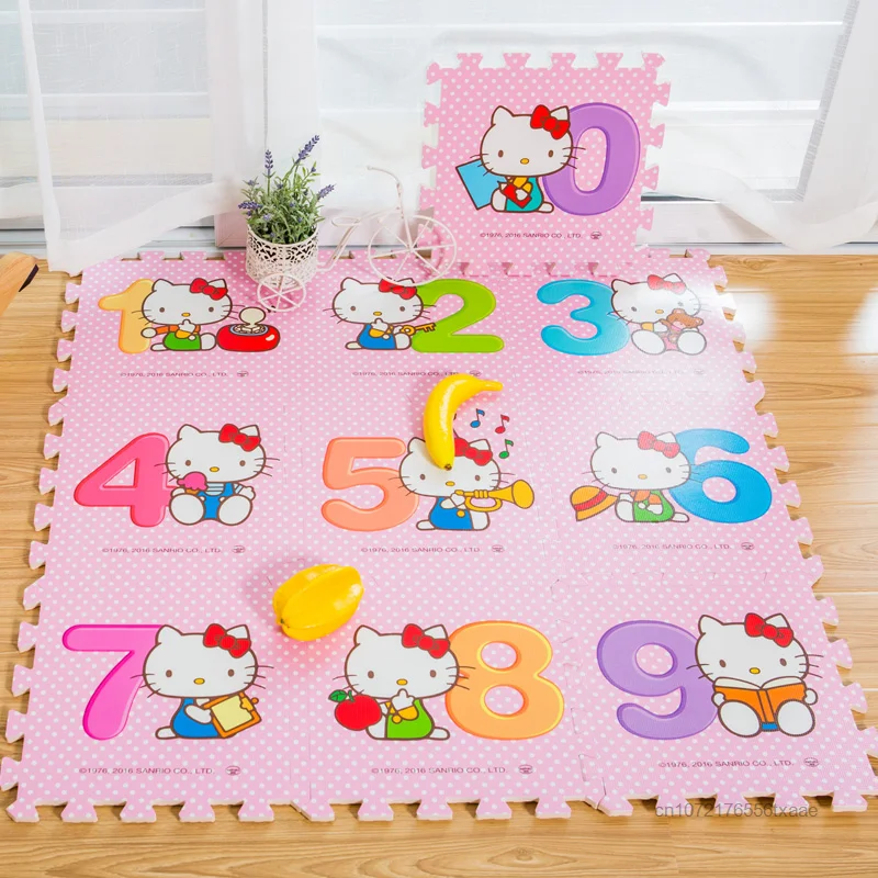 Sanrio Hello Kitty Environmental Protection Material Cute Mats Children Crawling Pad Baby Household Foam Splicing Floor Mat