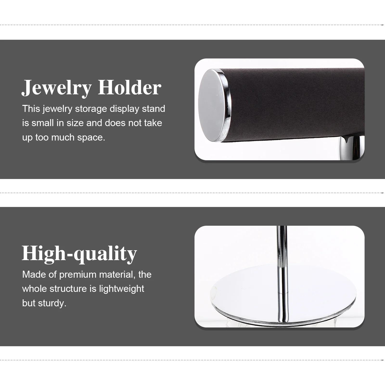 

Watch Jewelry Storage Rack T Shape Design Compact for Necklace Bracelet Organizer Home Jewelry Store Display Stand