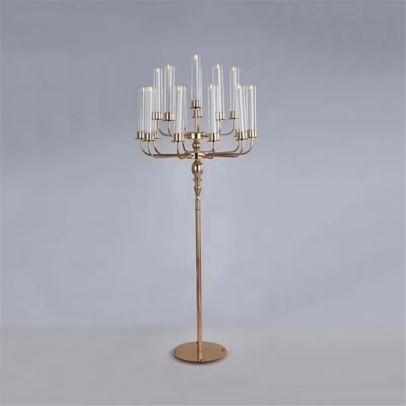 

Candelabras Wedding Table Centerpiece Luxury Candelabrum Metal Candle Holders For Home Decoration 4 PCS /Lot