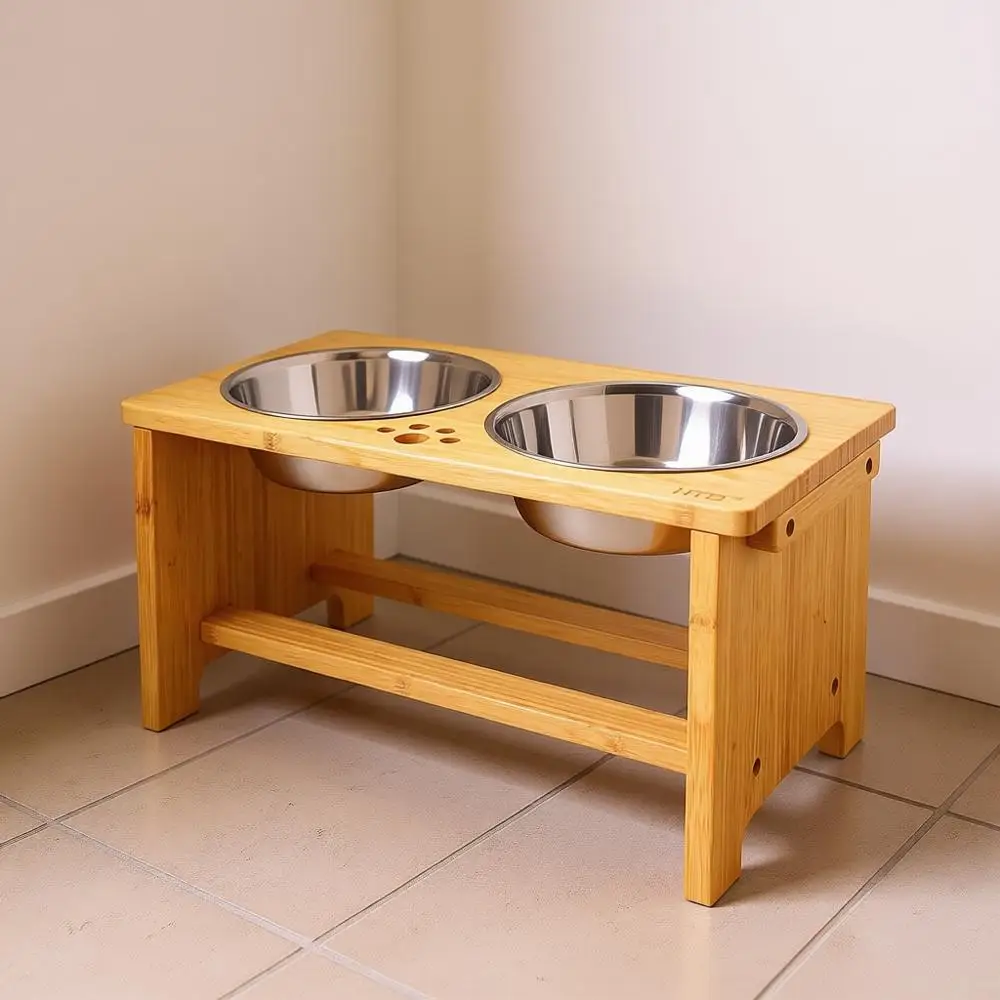 

Elevated Dog Bowls, Raised Stand with Stainless Steel Bowls, Suitable for Large, Medium, Small Dogs
