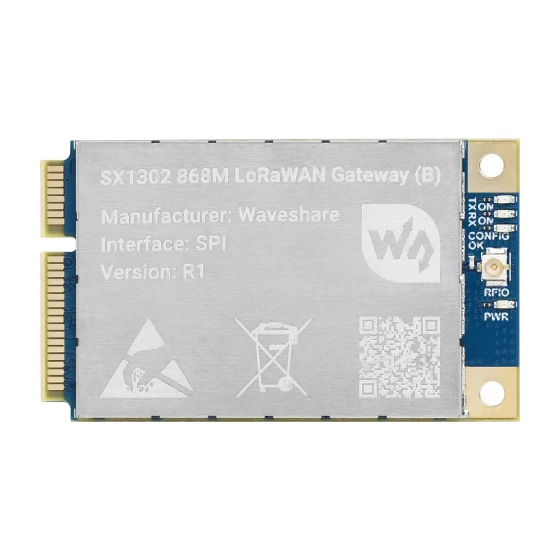 Raspberry Pi LoRaWAN Module SX1302 SX1303 Mini PCIe 868M 915M Lora Gateway Hat Expansion Board