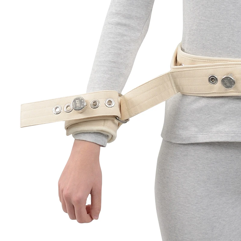 Anti-Cutting Magnetic Buckle Restraint Belt Wrist Hands Waist and Abdomen Protection Belt Manic Patient Restraint Magnetic Rehab