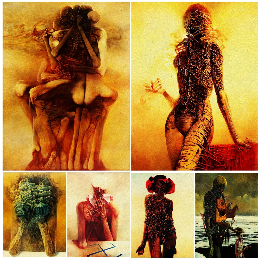 Freakin Rangers,Abstract Wall Art Canvas Painting,Creepy Horror Fantasy Art,Poster And Print,For Living Room Decoration,Unfrmaed