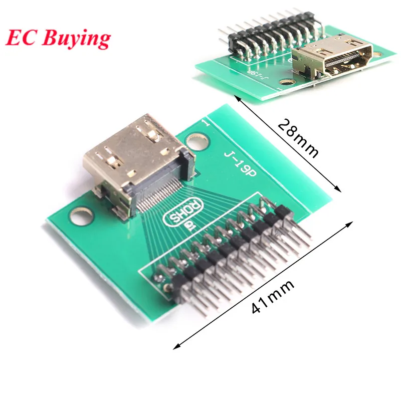 HDMI 19Pin Test Socket Adapter Board Jack HDMI 19 Pin PCB Transfer Board Converter IC Socket