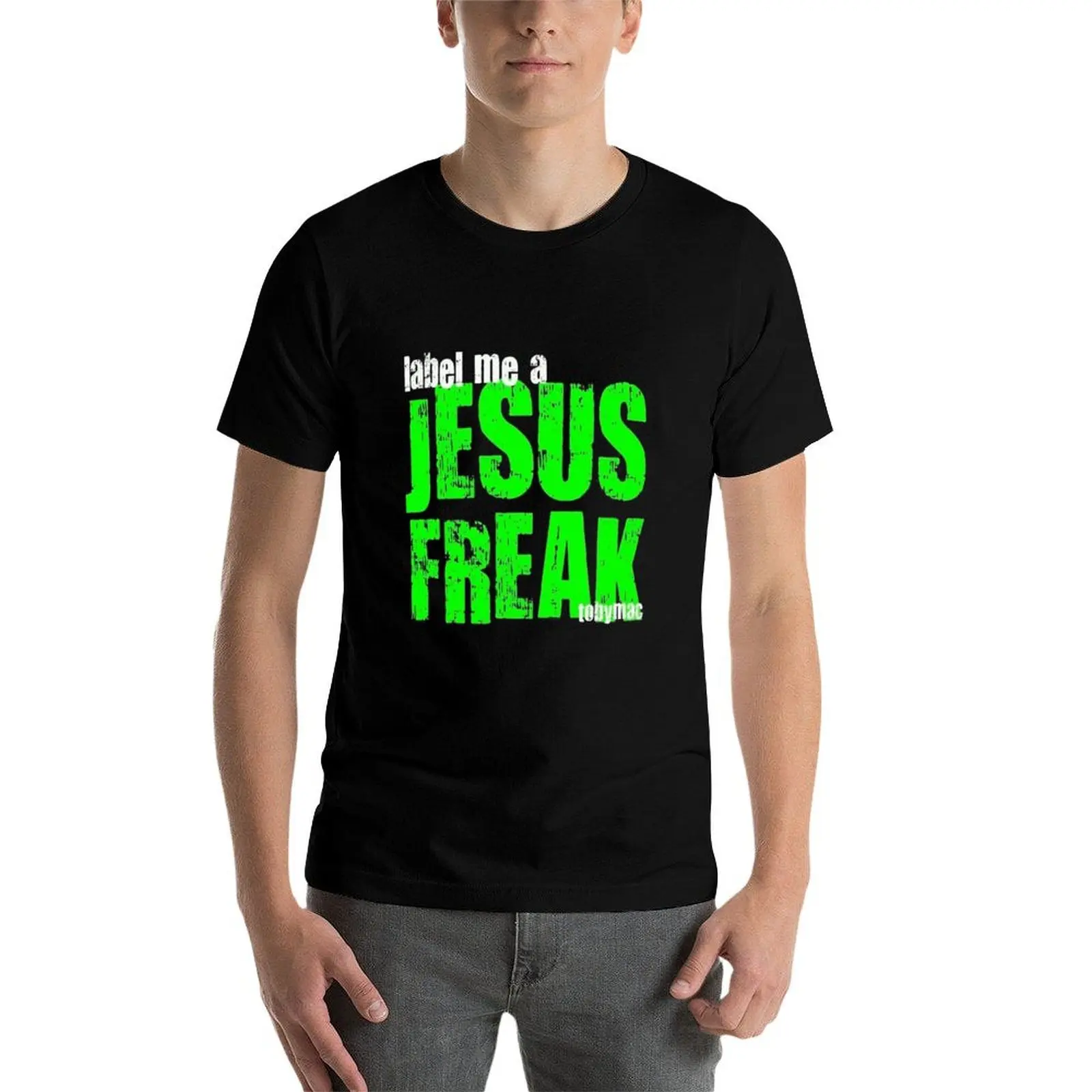 

Tobymac Label Me A Jesus Freak Logo Crewnecks Tops T-Shirt t shirt man luxury cotton t shirt man T-Shirt