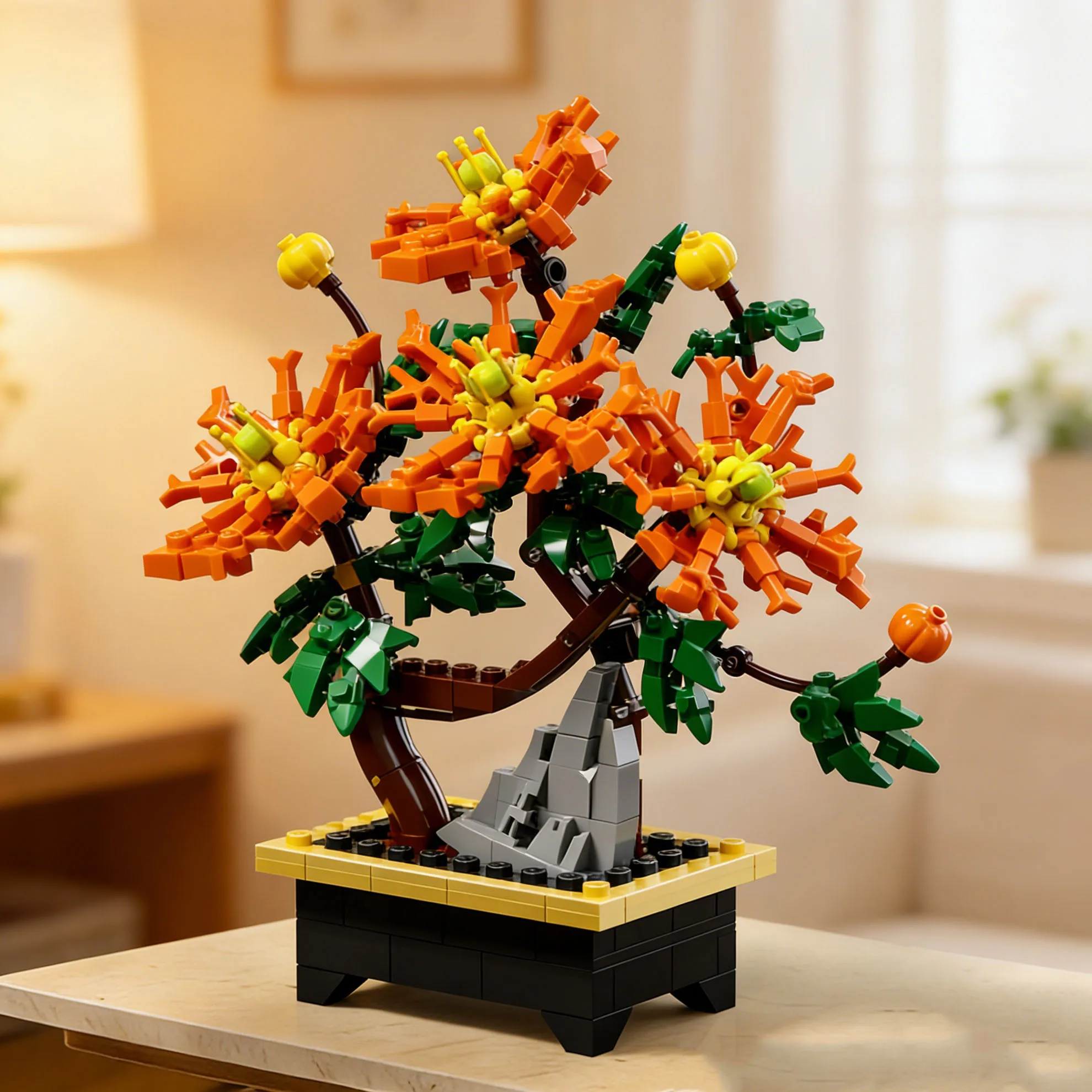 

Dragon Claw Chrysanthemum Bonsai Building Block Set, Artificial Flower Building Block Set, DIY Assembly Toy, Home Decoration Ornament, Collectible Plant Building Blocks, Creative Potted Plant Assembly Model, Atmosphere-Enhancing Room Decoration, Exclusive