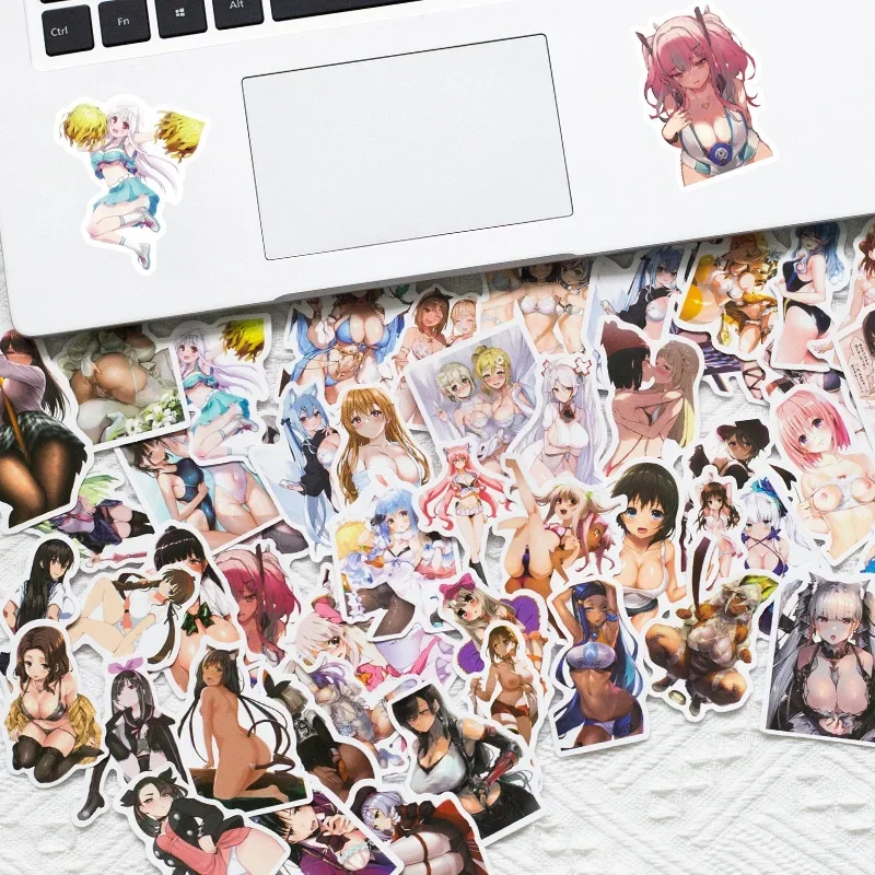 10/50/100Pcs Anime Erotic Cute Bikini Sexy Girls Cartoon Sticker Laptop Skateboard Waterproof Graffiti DIY Adult Decals