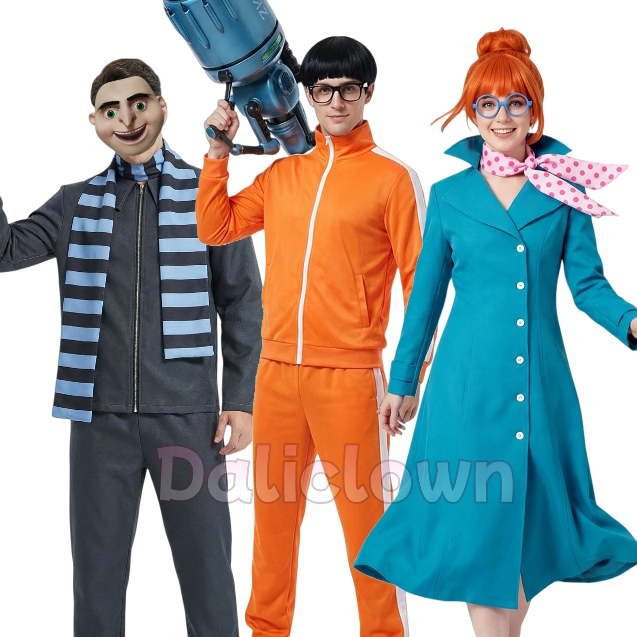 Vector Minion Cosplay Thief Dad Gru Lucy Wilde Kostüm Kleid Jacke Mantel Perücke Maske Party Fantasia Halloween Karneval Anzug
